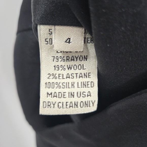 LELA ROSE Dress‎ Size 4 Black Floral Lace Sheath LBD Party Cocktail Silk Lined - Picture 5 of 16